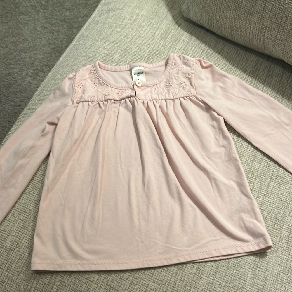 Oshkosh 3T long sleeve pink shirt